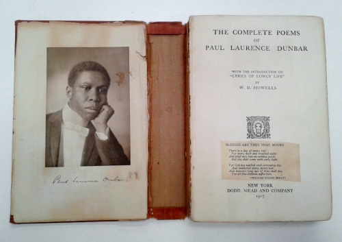 title page and photogravure portrait of Dunbar